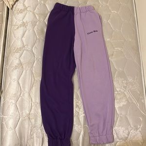 WORN ONLY ONCE Adika half and half purple sweatpants WOMENS SIZE SMALL